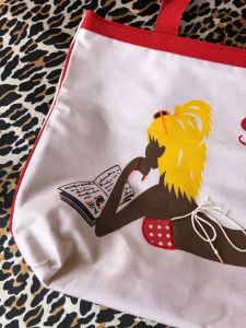 1970s Bikini Girl Canvas Shoulder Tote Bag - Fashionconservatory.com