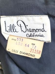 Sensational Lilli Diamond, vintage-1960s, sleeveless cotton gown with bold geometric print  - Fashionconservatory.com