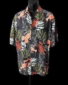 Mens Lobster Print Hawaiian Aloha Shirt Size L - Fashionconservatory.com