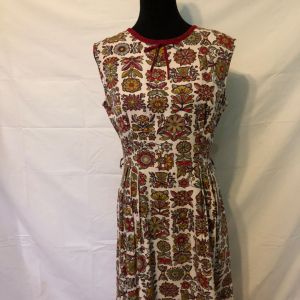 Early 1950s floral print cotton day dress - Fashionconservatory.com