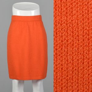 XS St John Skirt Bright Orange Knit