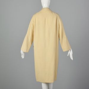 Small 1950s Coat Cream Minimalist Winter Outerwear - Fashionconservatory.com