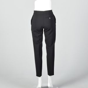 XS Black Pants Low Rise Trousers Bow Waist - Fashionconservatory.com