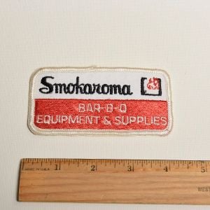 1970s Smokaroma Barbecue Smoker Embroidered Sew On Patch Bar-B-Q Foodie Appliqué - Fashionconservatory.com