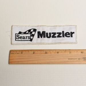 1970s Sears Sew On Patch Muzzler Applique - Fashionconservatory.com