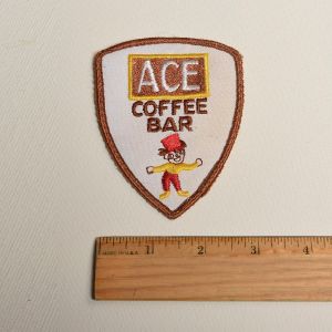 1970s Uniform Patch Ace Coffee Bar Vending Machine Shield - Fashionconservatory.com