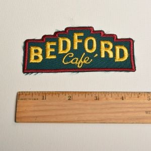 1970s Bedford Cafe Embroidered Sew On Patch Foodie Restaurant Appliqué - Fashionconservatory.com