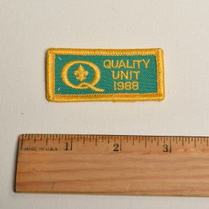 1988 Green Quality Unit Embroidered Sew On Patch Yellow Appliqué - Fashionconservatory.com