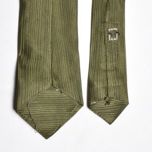 1950s Green Deadstock Necktie Embroidered Cravat Neck Tie - Fashionconservatory.com