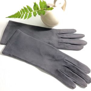 Grey Gloves Made in France, Silk, Size 6-3/4 - Fashionconservatory.com