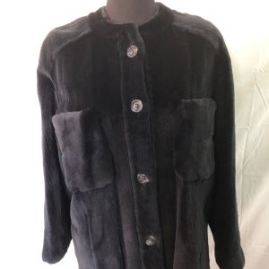 Valentino charcoal chinchilla jacket for Alixandre Furs NY - Fashionconservatory.com