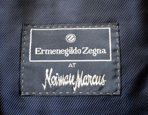 90s Blue & White Striped Men's Two Piece Suit, Zegna - Fashionconservatory.com