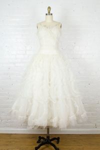 Kasimera 1950s prom dress tea length tulle and sequins white dress . 50s cupcake dress . small med - Fashionconservatory.com