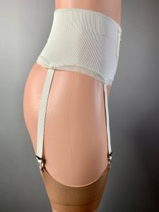 Deadstock 1950s Vintage Garter Belt Girdle Size XS 24'' Waist Cincher Open Bottom - Fashionconservatory.com