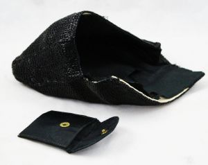 1930s Evening Bag - Hand Beaded Black Formal Purse - Small 30s Dance Handbag - Coin Purse Included - Fashionconservatory.com