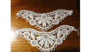 Antique Lace Sleeve Cuffs Off White Lace Trim Sewing Bridal Crafts Costume