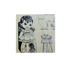 1946 Sock Doll Pattern Original with Clothes Pattern Prominent Designer Pattern