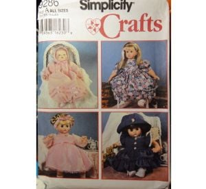 Lot of 3 Doll Clothes Sewing Patterns Complete and Uncut - Simplicity and McCalls - Fashionconservatory.com