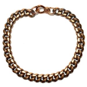Vintage Copper Metal Link MCM Mid Century Modern Bracelet Mod Bohemian 10 1/4''