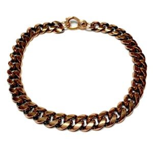 Vintage Copper Metal Link MCM Mid Century Modern Bracelet Mod Bohemian 10 1/4'' - Fashionconservatory.com