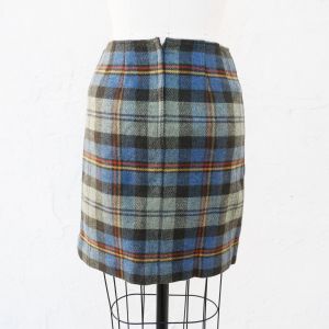 Plaid Wool Mini Skirt, Size S - Fashionconservatory.com