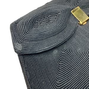 Vintage 1940s Black Corde WWII Clutch Purse Evening Bag Pin Up Rockabilly  - Fashionconservatory.com