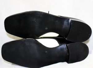 Size 9 Men's Oxford Shoes - Black & White 1960s Mens Dress Spectators - 60s Modern Dandy - Two Tone - Fashionconservatory.com