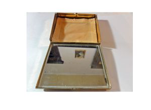 Vintage 1950s Powder Compact Lucite Silver Stars Goldtone Metal Sifter Dorset 5th Ave - Fashionconservatory.com