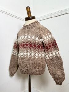 Toddler 2-3T | 1980's Vintage Hand Knit Wool Sweater - Fashionconservatory.com
