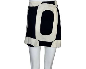 Vintage 1960s Mini Skirt Geometric Wraparound Bagatelle by Maggie Margaret Godfrey - Fashionconservatory.com
