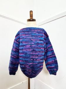 Kids 5-6 | 1980's Vintage HAND KNIT Space Dye Sweater - Fashionconservatory.com