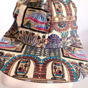 Vintage 90s JANNO Egyptian All Over Print Snapback Baseball Hat Made in USA - Fashionconservatory.com