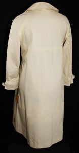 Size 10 1960s Beige Canvas Coat with Brass Toggle Closures - Size Medium Large Weatherbee Deadstock - Fashionconservatory.com