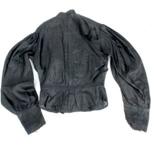 Antique Victorian 1800s Black Silk Lace Top Blouse Project Study Pattern Making - Fashionconservatory.com