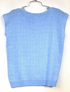 80s VTG Fairy Kei Sweater Pastel Blue Silver Lurex Sz L Kawaii  Picture Perfect - Fashionconservatory.com