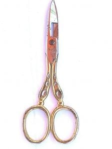 J.A. HENCKELS VTG EMBROIDERY GOLD PLATED  SCISSORS Made In Germany 