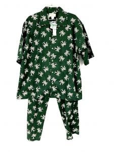 VTG NOS Fun Boxers 1980s Tropicals Mens Pajamas M Palm Tree Print NWT