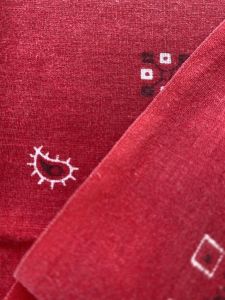 2 Vintage RED Bandanas Paisley Fast Color RN13960 Handkerchief Selvedge - Fashionconservatory.com