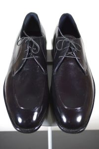 Unworn 70s Freeman Free-Flex dress shoes shiny black leather | Size 11C - Fashionconservatory.com