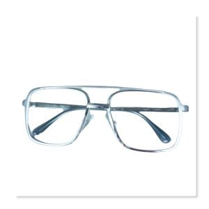 80s Silver Aluminum Aviator Style NOS Eyeglass Frames Monet France