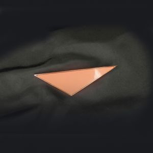1980s Sarah Coventry Pink Modernist Triangle Pin, VFG Minimalist Geometric