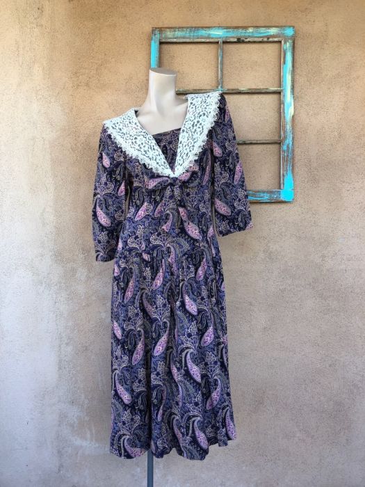 1980s drop waist dresses Pretty 1920's style dress made in the 1980's