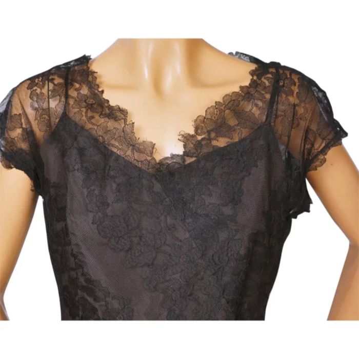 black dress on easter The Eloise Dress in Black Chantilly Lace 0 / Black Chantilly Lace