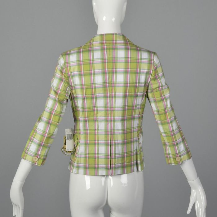 XS 2000s Deadstock Juicy Couture Pink Plaid Green Blazer | Fashion  Conservatory