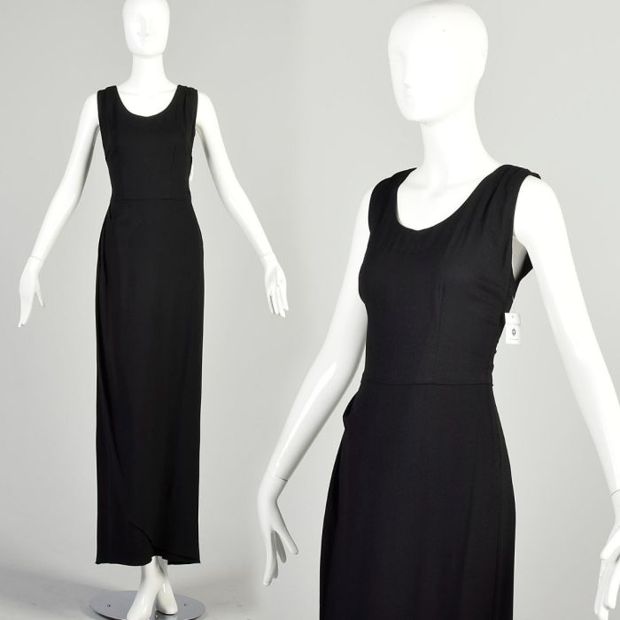 XS 1940s Black Dress Sleeveless Hip Swag Rayon Crepe Old Hollywood Elegant Art Deco Formal Evening XS 1940s Black Dress Sleeveless Hip Swag Rayon Crepe Old Hollywood Elegant Art Deco Formal Evening