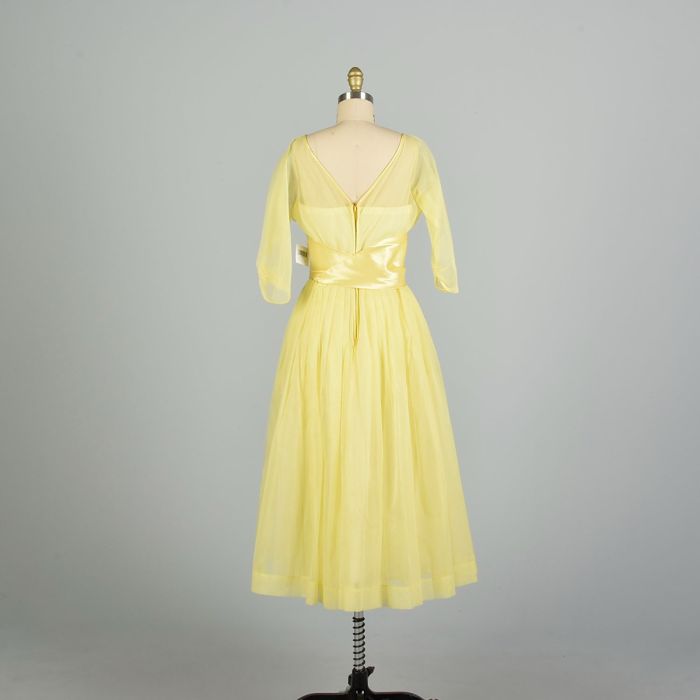 lemon yellow party dress Final Sale Elegant Lemon Yellow Evening Dress with Cape Sleeves SF076