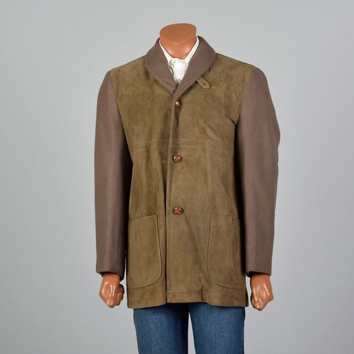 MICHAEL'S STERN wool tailored jacket, men's size M wool black type Vintage Second Hand