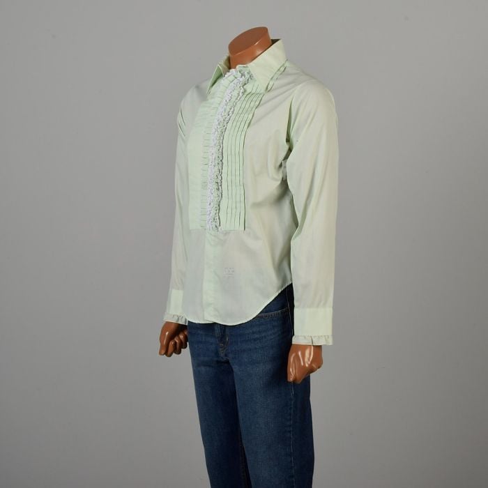 mint green dress shirts Buy Mint Green Cotton Regular Collar High-Low Shirt Online at SeamsFriendly main image 1