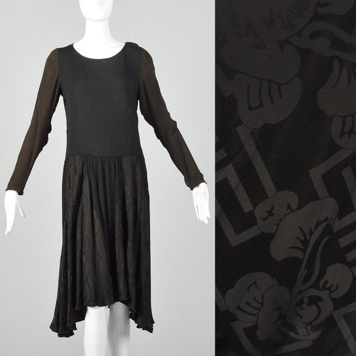 matteau drop waist dress Gathered Drop Waist Dress - Black