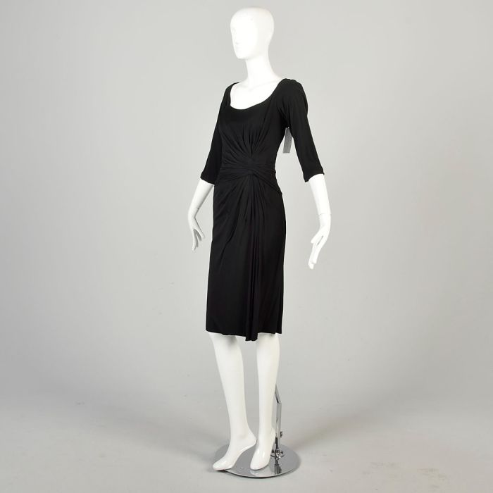 white christmas dresses Classic Little Black Dress with Sheer Sleeves and White Collar –  Marmalade-shop main image 1